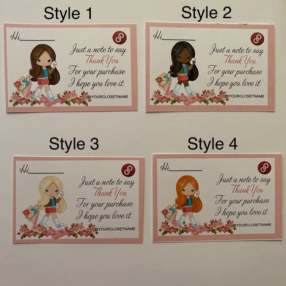 100 New Small Busines Cards , Poshmark TY Cards / Shopping bag - Picture 2 of 15